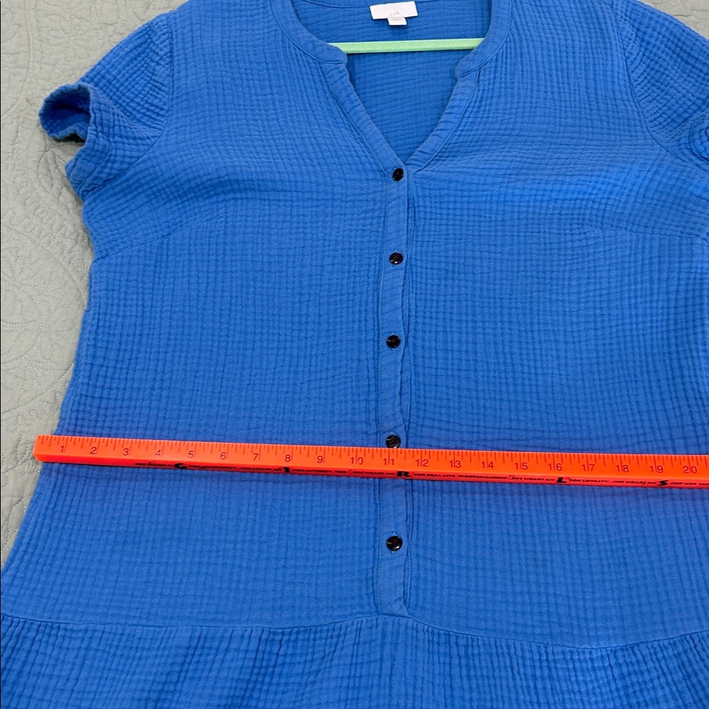 J Jill Cotton Gauze Drop Waist Dress - Picture 9 of 9